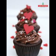 Kırmızı Kalp Cupcake