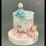 İkizler Baby Shower Pastası